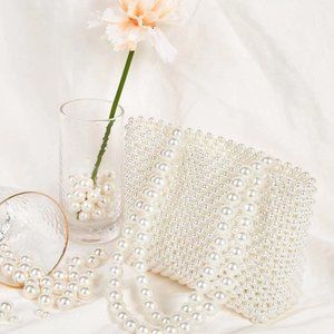 Pearl Beaded Tote Bag